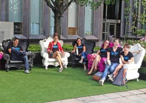 Me and some fellow fellows in Downtown Detroit. Yes, those giant armchairs are just chilling on the sidewalk